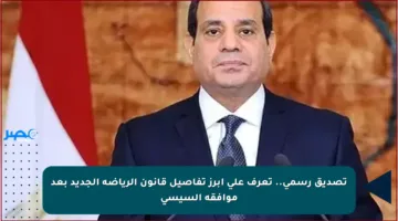 تصديق رسمي.. تعرف على أبرز تفاصيل قانون الرياضة الجديد بعد موافقة السيسي